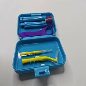 Portable maison gomme <span class=keywords><strong>ortho</strong></span> étui de retenue orthodontique soins bucco-dentaires voyage pliable kit de brosse dentaire interdentaire - Product Image 4