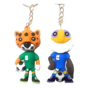 Kit de 4 porte-clés en peluche mascotte 3D pour la Coupe du monde 2026 - Product Image 1