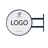 Personnalisé Extérieur Étanche Acrylique Panneau Suspendu Led Affichage Lumineux Circulaire Boîte À Lumière