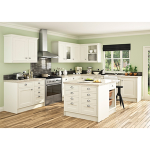 ตู้ครัวไม้เนื้อแข็งสีขาวเฟอร์นิเจอร์ห้องครัวทันสมัย - Product Image 5