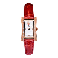Montre décontractée de luxe pour femmes, bracelets, poignet, marque de luxe, étui, montre à quartz étanche, verre, acier inoxydable, carré, cuir