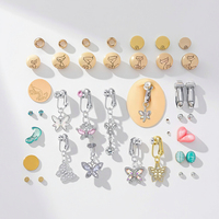 Clip sur papillon nombril anneau faux ventre Piercing bijoux de corps en acier inoxydable avec Zircon faux nombril Piercing bijoux