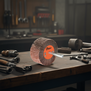 แผ่นขัดแบบฟลัปวีล ขนาด 20x10 มม. ความหยาบ 120 กริต แกน 3 มม. สำหรับงานเจียร - Product Image 3