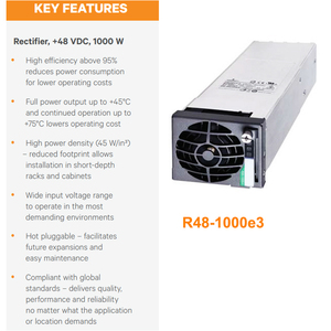 EMERSON R48-1000e3โมดูลเรียงกระแส48V 1000W 2100<span class=keywords><strong>ว</strong></span>ัตต์สำหรับ netsure ระบบจ่ายไฟ A31 - Product Image 4