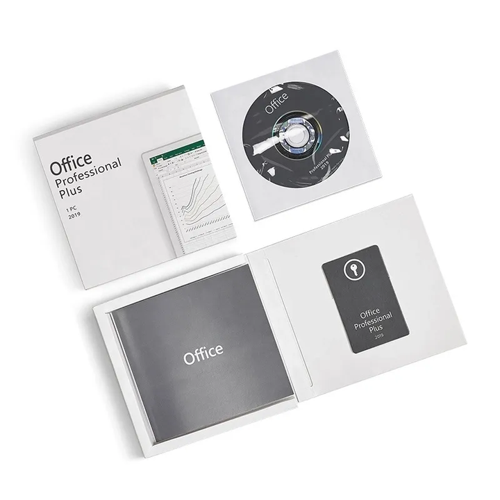 Genuine Global Office 2019 Pro Plus DVD Paquete completo Bind Key 100% ...