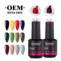 RONIKI OEM ODM Vernis Gel UV Personnalisé pour Ongles Naturels, Étiquette Privée, pour Salons de Manucure, Commande en Gros
