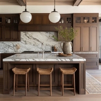 Meubles de cuisine ou îlots de rangement de style shaker, de qualité supérieure, en bois massif, prêts à assembler, avec évier intégré.