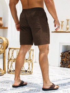 Pantaloncini sportivi in poliestere da uomo semplici Casual corti da uomo - Product Image 2