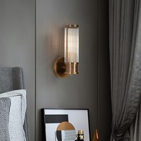 Applique Murale en Cuivre pour Chambre à Coucher, Chevet, Style Nordique Moderne, Luxe Léger, Salon, Couloir, Allée, Lampe Murale Créative pour Fond de Mur
