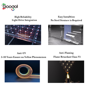 ฟิล์มกระจก <span class=keywords><strong>LED</strong></span> แบบบางเฉียบมีความยืดหยุ่นสำหรับติดผนังวิดีโอ <span class=keywords><strong>LED</strong></span> ติดผนังหน้าจอ <span class=keywords><strong>LED</strong></span> แบบบางมากติดผนังแบบ P8 - Product Image 4