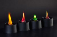 Vaisselle et décorations de fête de torche de lumière de Table de jardin extérieure de flamme colorée