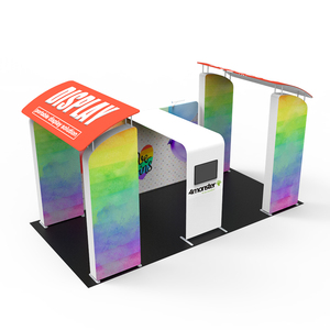 Modern Design Portable 3x3 <strong>or</strong> 3x6 Aluminum Alloy Tradeshow Exhibition Stand Easy <strong>Setup</strong> with Tension Fabric Display - Product Image 2