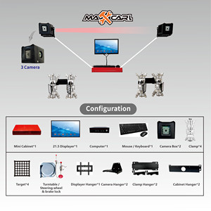 Paquete Compacto de Alineación para Taller: Alineador de Ruedas 3D de Pared con Elevador de Coches de Doble Tijera de 4 Toneladas para Espacios Reducidos AQ-7040comb - Product Image 2
