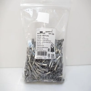 9019190000 Наконечник для проводов типа H4 0/18d, упаковка 500 шт., новый, оригинальный, в наличии, для промышленной автоматизации, специализированный для ПЛК - Product Image 1