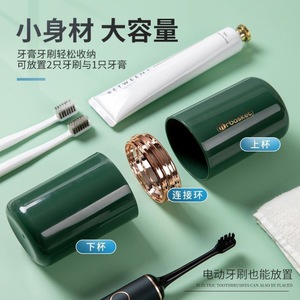 Rbasket Travel Toothbrush Cup Set Foldable With Toothpaste Toothbrush Storage For Adults - Product Image 1