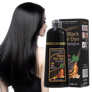 Tinte Capilar Natural a Base de Hierbas Sin Amoníaco, Coloración Permanente al por Mayor, Colorante Negro Ginseng, Directo de Fábrica, en Stock - Product Image 2