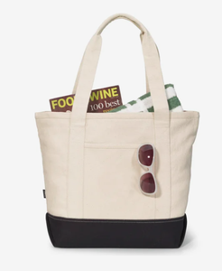 Bolsas de mano promocionales con cremallera de algodón Newport de ventas calientes-Color vibrante-Look de bloque para marketing minorista - Product Image 1