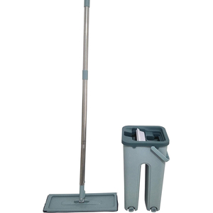 Upscale Household Flat <b>Mop</b> <b>Bucket</b> Hand Free Washing Floor Cleaning Self-Wringer Eco-Friendly Wet Dry Usage Rotating Microfiber - Product Image 6