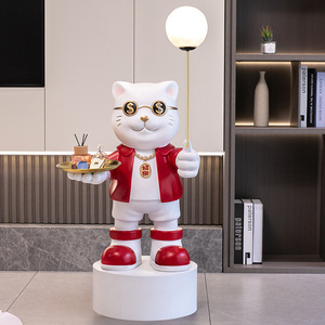 فاخر كبير محظوظ القط زخرفة الشرفة الراتنج المنزل زخرفة مع هدية افتتاح لغرفة المعيشة أو الهبوط حار بيع - Product Image 2