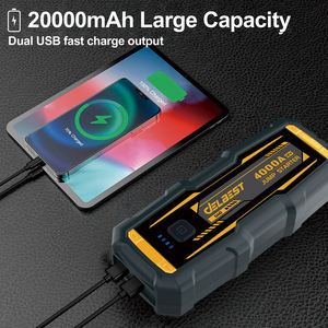 Démarreur <span class=keywords><strong>de</strong></span> saut automobile haute capacité 24000mAh 4000A Peak avec câbles <span class=keywords><strong>de</strong></span> charge intelligents et écran LCD - Product Image 5