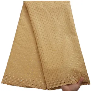 Tela africana de encaje de gasa suiza para hombre y mujer, Textiles bordados, tela de algodón, proveedores de encaje, estilo Popular, 2997