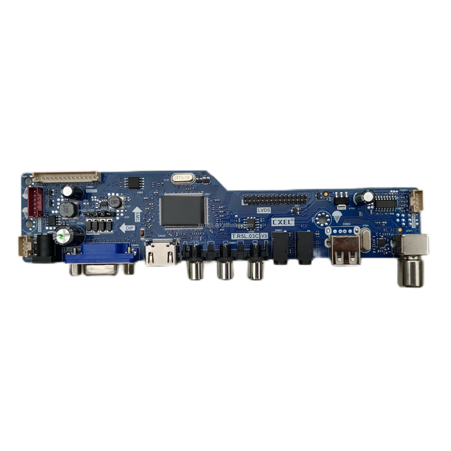 T.R5L.03 Universal LED TV Board with DVB-T2 TNT Screen Power Supply Voltage 3.3V 5V or 12V Optional Remote Switching Resolution
