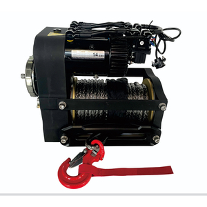 14000lb Dual-motor Drive Winch <b>Hoist</b> with Nylon Rope Synthetic Rope Winch <b>Hoist</b> for SUV Use Vehicle - Product Image 1