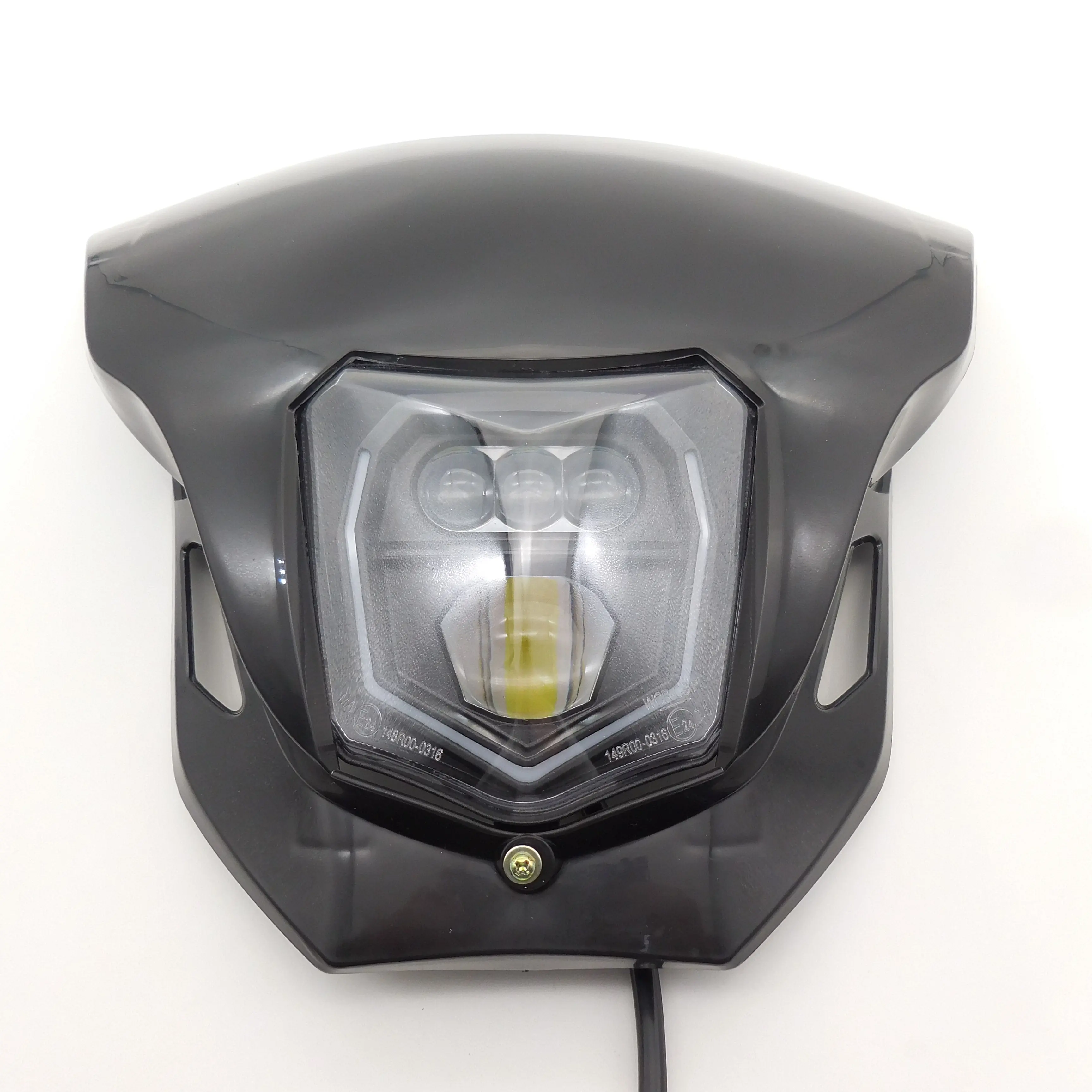 مصباح أمامي للدراجات الترابية LED عالمي يعمل مضاد للماء ومضاد للغبار ومقاوم للتآكل للمصابيح الأمامية للدراجات النارية