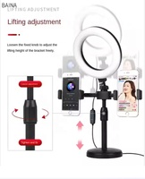 Anneau lumineux LED professionnel pour selfie avec support pour téléphone, idéal pour la photographie et le streaming vidéo en direct