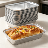 Barquette rectangulaire jetable en aluminium 1600 ml de qualité alimentaire pour plats au four, fruits de mer, barbecue et pique-niques en extérieur