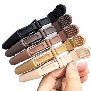 Su misura logo nero opaco coccodrillo forcina da salone acconciatura nero opaco coccodrillo nero forcina per capelli - Product Image 2