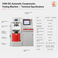 Máquina de Ensayo de Compresión de Concreto YAW-2000DS 3000DS, Electrohidráulica Servoautomática, para Pruebas de Resistencia a la Compresión de Rocas