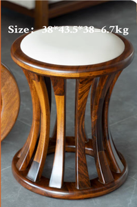 Taburete de <span class=keywords><strong>tambor</strong></span> de madera de ébano sólido nuevo estilo chino moderno elegante mesa de centro con asientos cómodos - Product Image 6