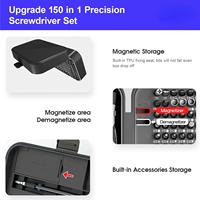 Kit de herramientas de precisión profesional de 150 piezas con 120 puntas magnéticas destornilladores magnéticos para reparación de portátiles y teléfonos electrónicos