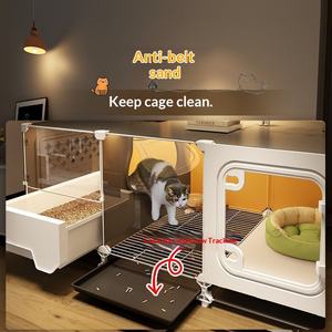 Villa pour chat transparente, modulable et multifonctionnelle, avec design à compartiments, tailles personnalisées et bac à litière intégré, vente en gros - Product Image 2