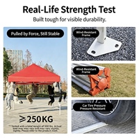 Tente à armature en acier épais, résistante au vent et à l'eau, imprimée sur mesure, octogonale 3x3m, gazebo pour salon professionnel, exposition, événement extérieur
