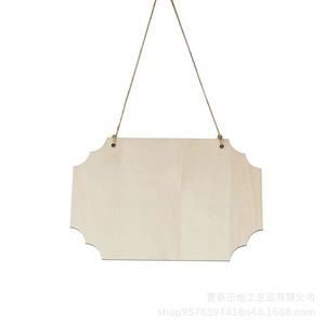 Letrero redondo de madera, 3 piezas, de álamo sin pulir, para decoración del hogar, etiqueta para puerta de Navidad, placa de madera en blanco - Product Image 4