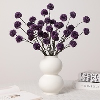 Oferta Especial: Bola de Crisantemo Artificial con 5 Cabezas de Diente de León para Decoración de Bodas y Hogar