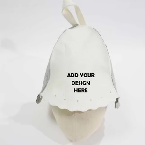 Gorro de Sauna Personalizado HKZB, Gorro de Fieltro Finlandés Ecológico, Gorro Aislante para Spa, Baño de Vapor, Banya - Product Image 1