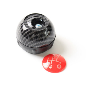 Pomo de palanca de cambios de fibra de carbono con lente roja de 5 o 6 velocidades para vehículos Fiat - Product Image 2