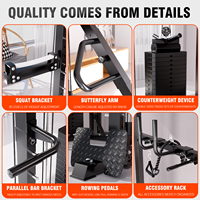 Vente chaude Smith Machine Trainer Equipment Commercial Fitness Squat Bench Press Portique tout-en-un multifonctionnel pour un usage domestique