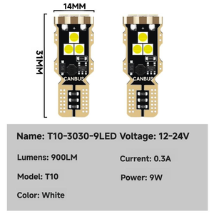 YD Super brillante <span class=keywords><strong>T10</strong></span> 3030 9LED <span class=keywords><strong>LED</strong></span> Luz de marcha atrás 921 <span class=keywords><strong>Canbus</strong></span> 12V Auto marcha atrás lámpara de ancho trasero para coches nueva condición <span class=keywords><strong>Led</strong></span> <span class=keywords><strong>T10</strong></span> - Product Image 5