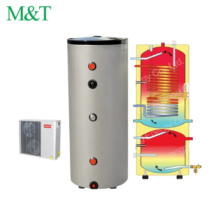 M & T Nhà Máy Cung Cấp 100L 200L 300L Không Khí Nguồn Bơm Nhiệt Monoblock Bể Nước Nóng Bơm Nhiệt Máy Nước Nóng