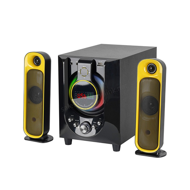 2.1 Channel Soundbar Speaker System with Subwoofer DJ Bass FM Radio Home Theater Audio