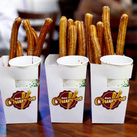 Boîte d'emballage en papier écologique pour churros, frites, sauce, gâteaux, beignets, sushi, brownies, biscuits, à emporter
