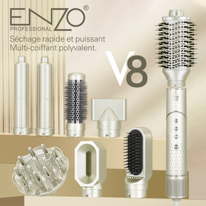 <span class=keywords><strong>ENZO</strong></span> Spazzola Asciugacapelli Professionale 8 in 1, Potente Multi-Styler con Arricciacapelli Automatico, Lisciante e Arricciante, Miglior Regalo per Donne - Product Image 3