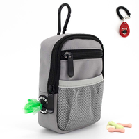 Sac à friandises pour chien écologique tout-en-un, clicker d'entraînement intégré, distributeur de sacs à excréments, poche en maille avant, fournitures d'obéissance pour chiots
