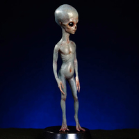 Tubo de ensayo de escultura alienígena OVNI alienígena exploración espacial Museo instalación de arte escultura alienígena de resina grande personalizada