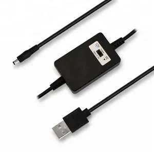 Universal DC converter cable USB A male to DC plug 5v step up 9v 12v converter with switch cable