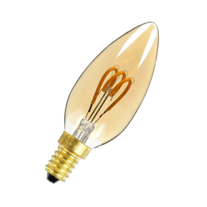 Ampoule <span class=keywords><strong>LED</strong></span> à filament vintage antique en verre clair ou ambré à intensité variable C35 <span class=keywords><strong>E14</strong></span> <span class=keywords><strong>4w</strong></span> - Product Image 3